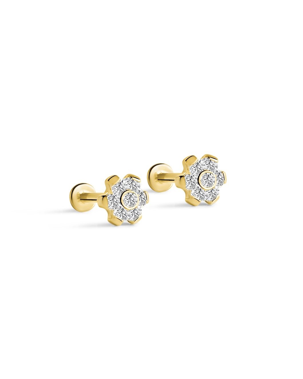 Boucles d’oreilles Fleur Scintillante - Goldybijoux