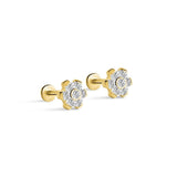 Boucles d’oreilles Fleur Scintillante - Goldybijoux