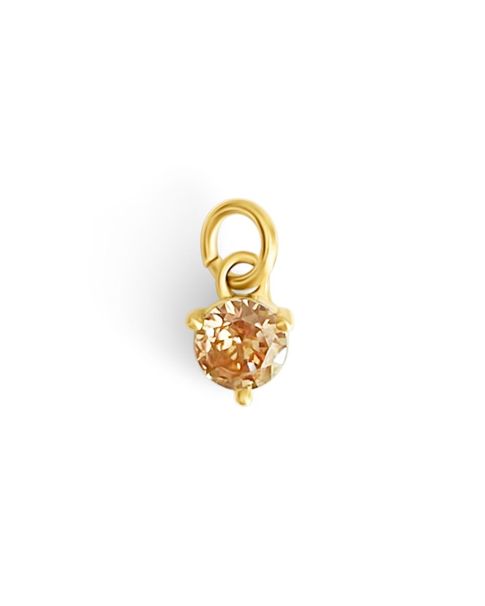 Charm Pierre de naissance – Novembre (Topaze dorée) - Goldybijoux