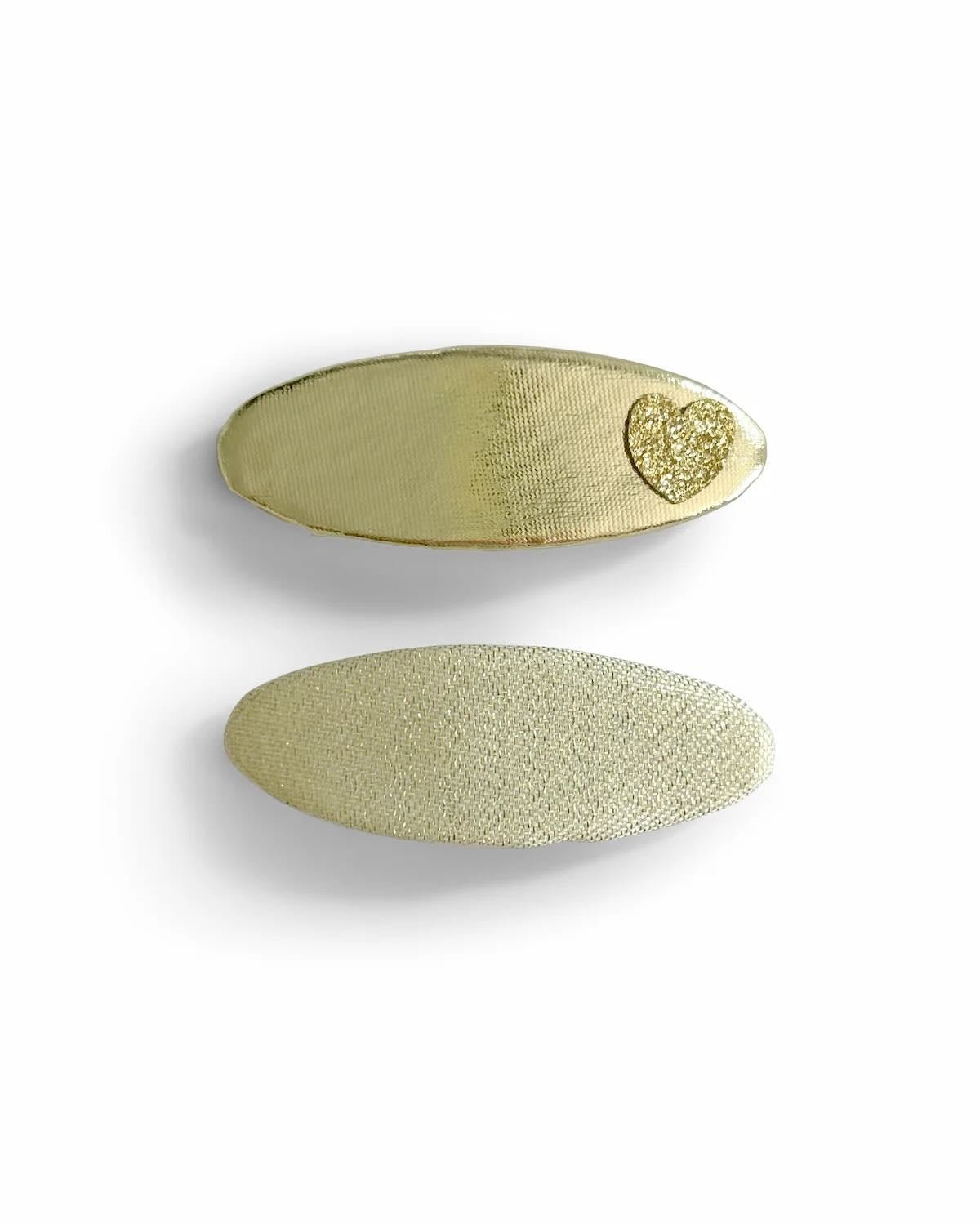 Petits Cœurs Dorés – Set de 2 barrettes - Goldybijoux