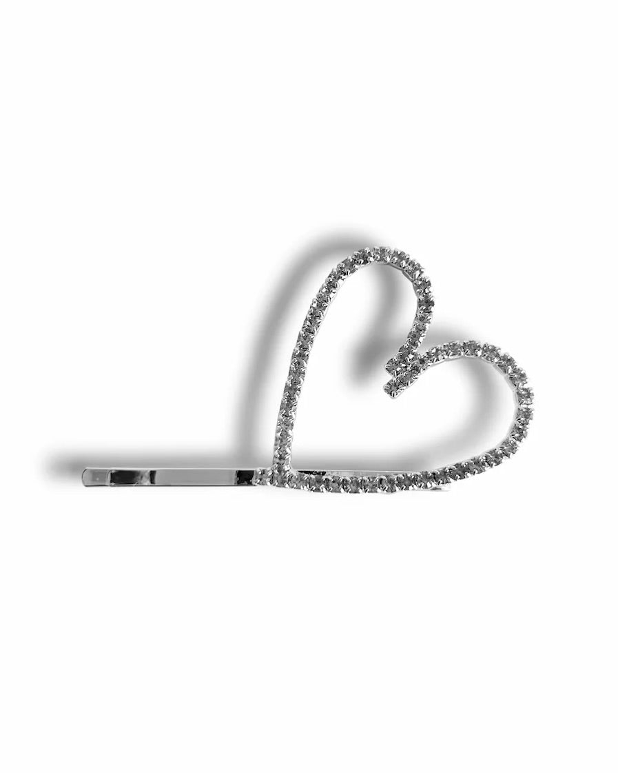 Barrette Cœur Étincelant – Accessoire cheveux enfant - Goldybijoux