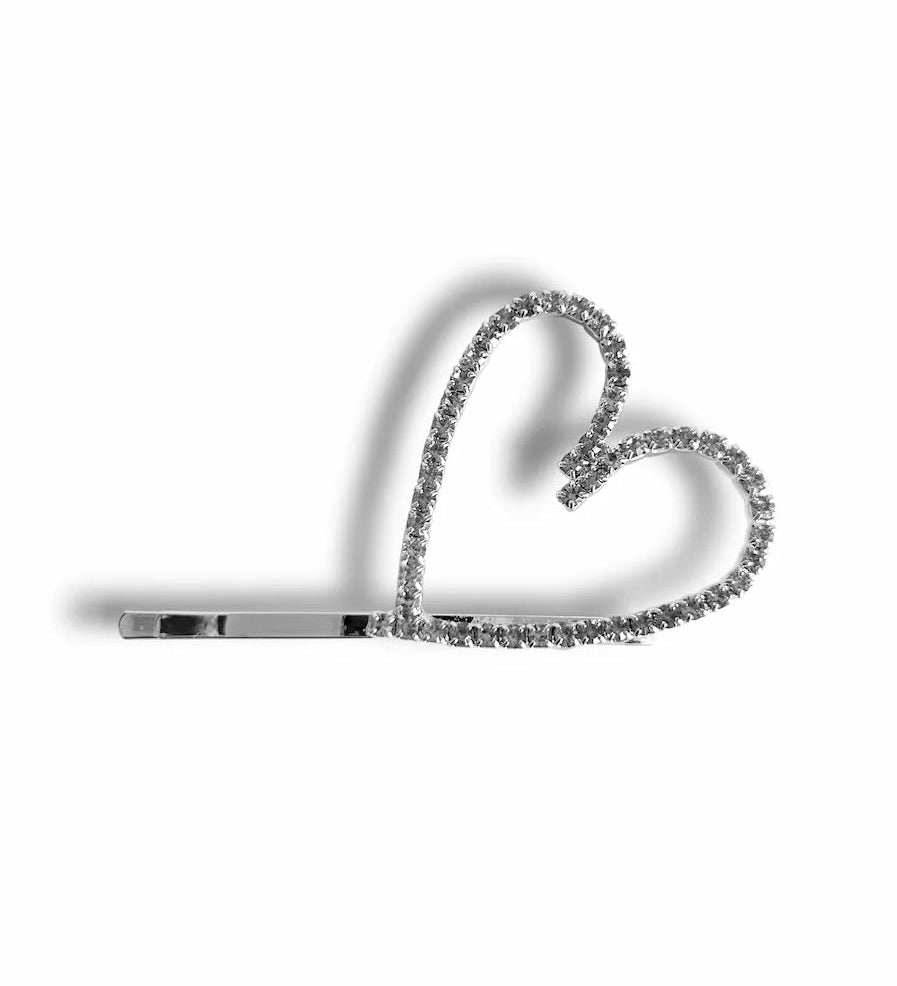 Barrette Cœur Étincelant – Accessoire cheveux enfant - Goldybijoux