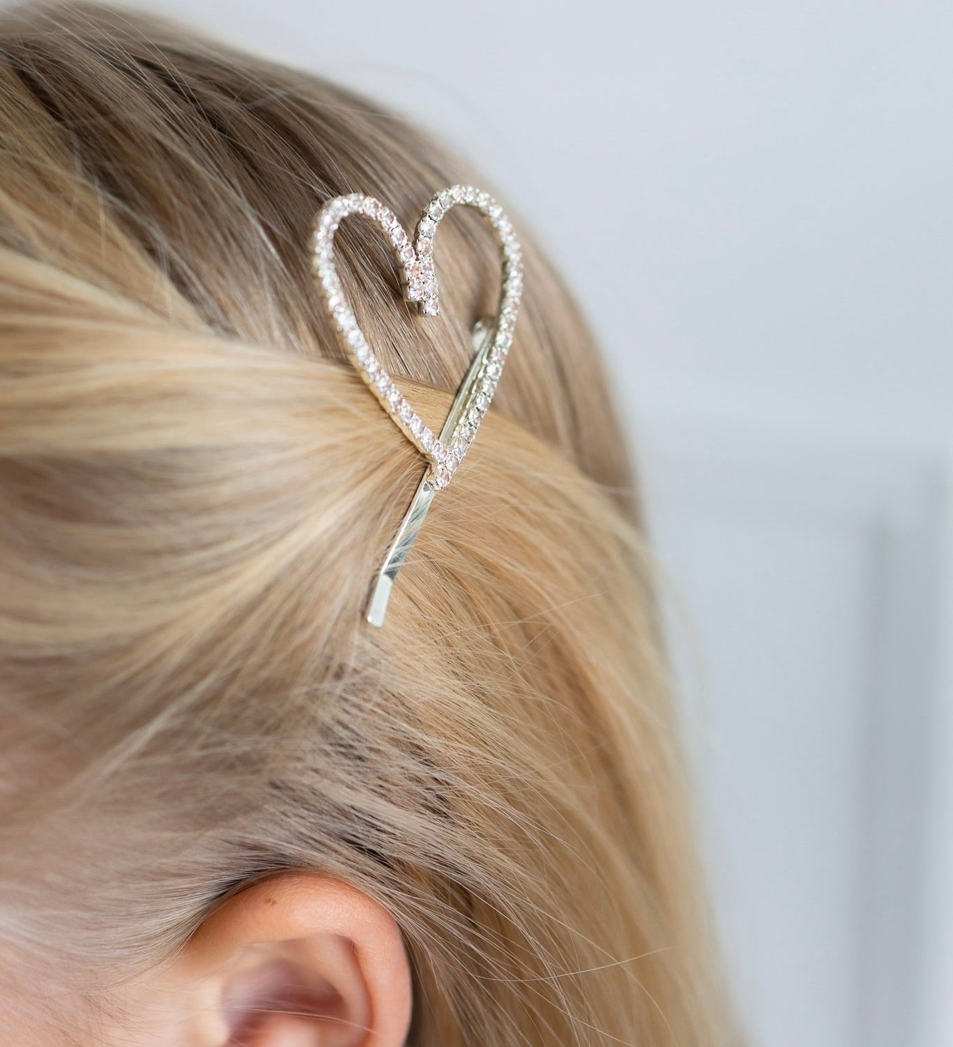 Barrette Cœur Étincelant – Accessoire cheveux enfant - Goldybijoux