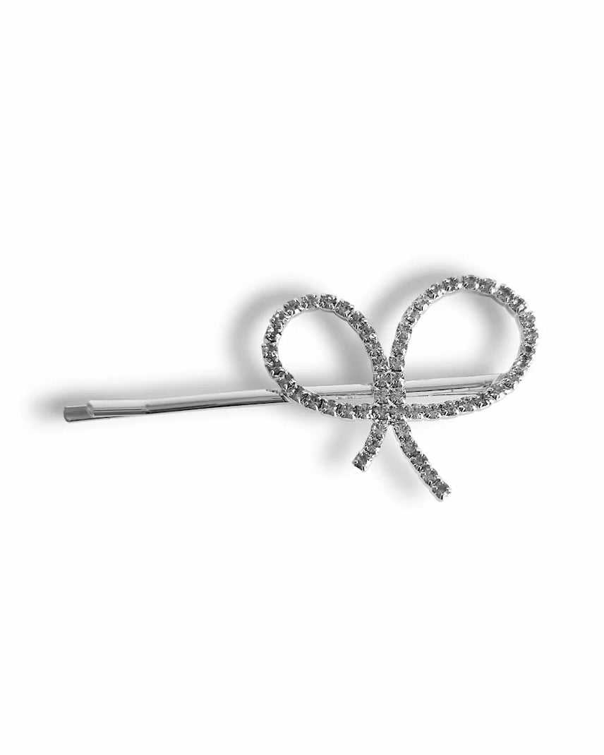 Barrette Nœud Scintillant – Accessoire cheveux enfant - Goldybijoux