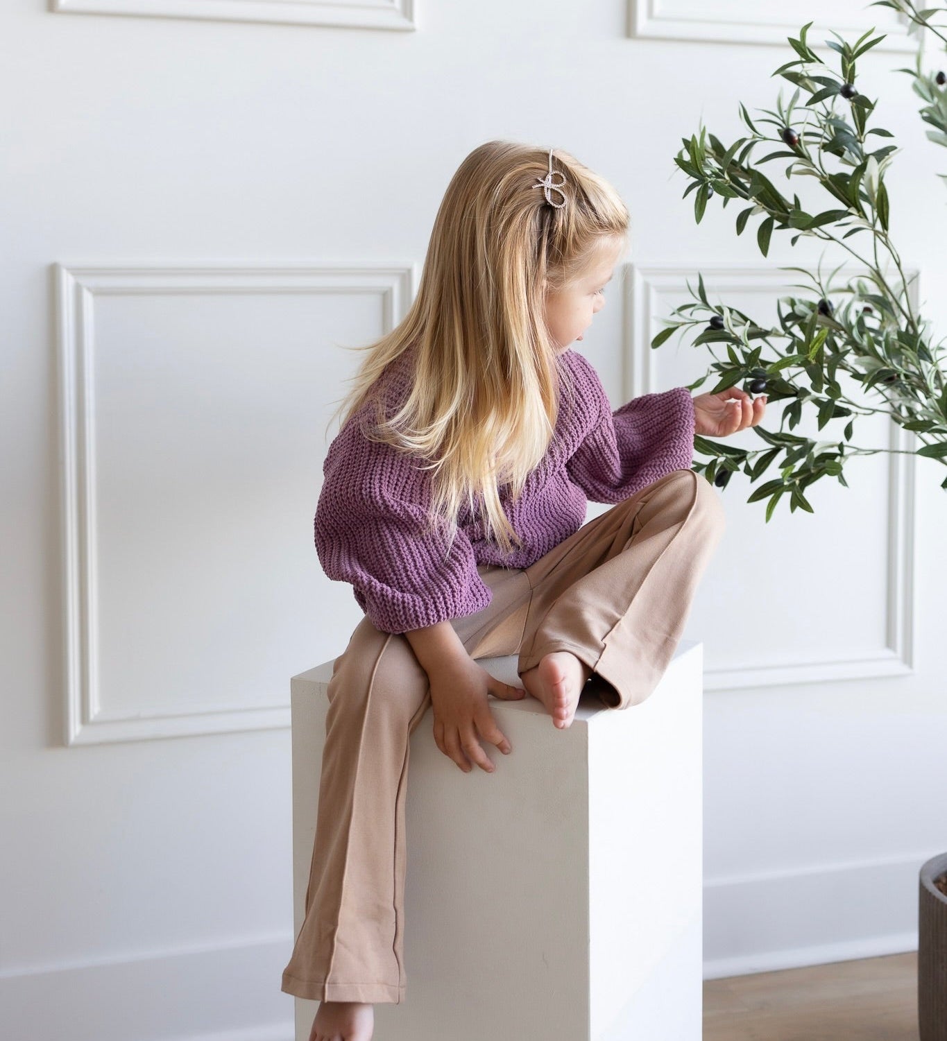 Barrette Nœud Scintillant – Accessoire cheveux enfant - Goldybijoux