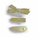 Bow Bow Doré – Set de 3 Barrettes - Goldybijoux