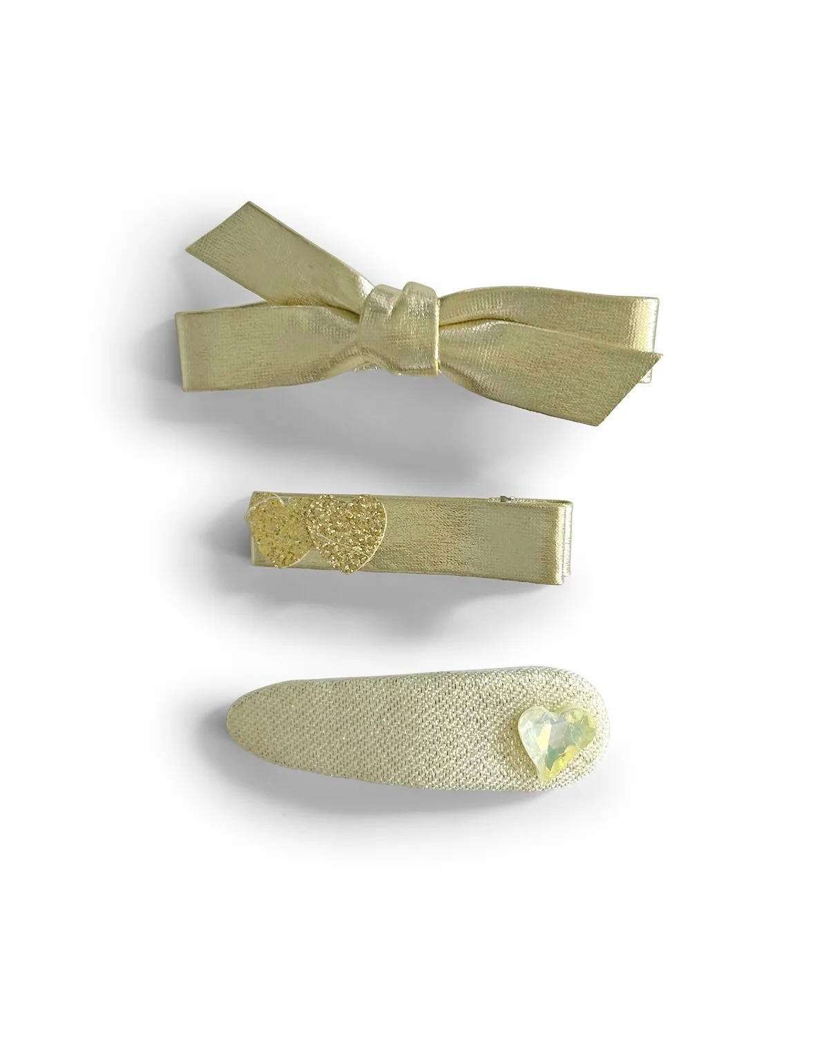 Bow Bow Doré – Set de 3 Barrettes - Goldybijoux