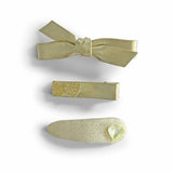 Bow Bow Doré – Set de 3 Barrettes - Goldybijoux