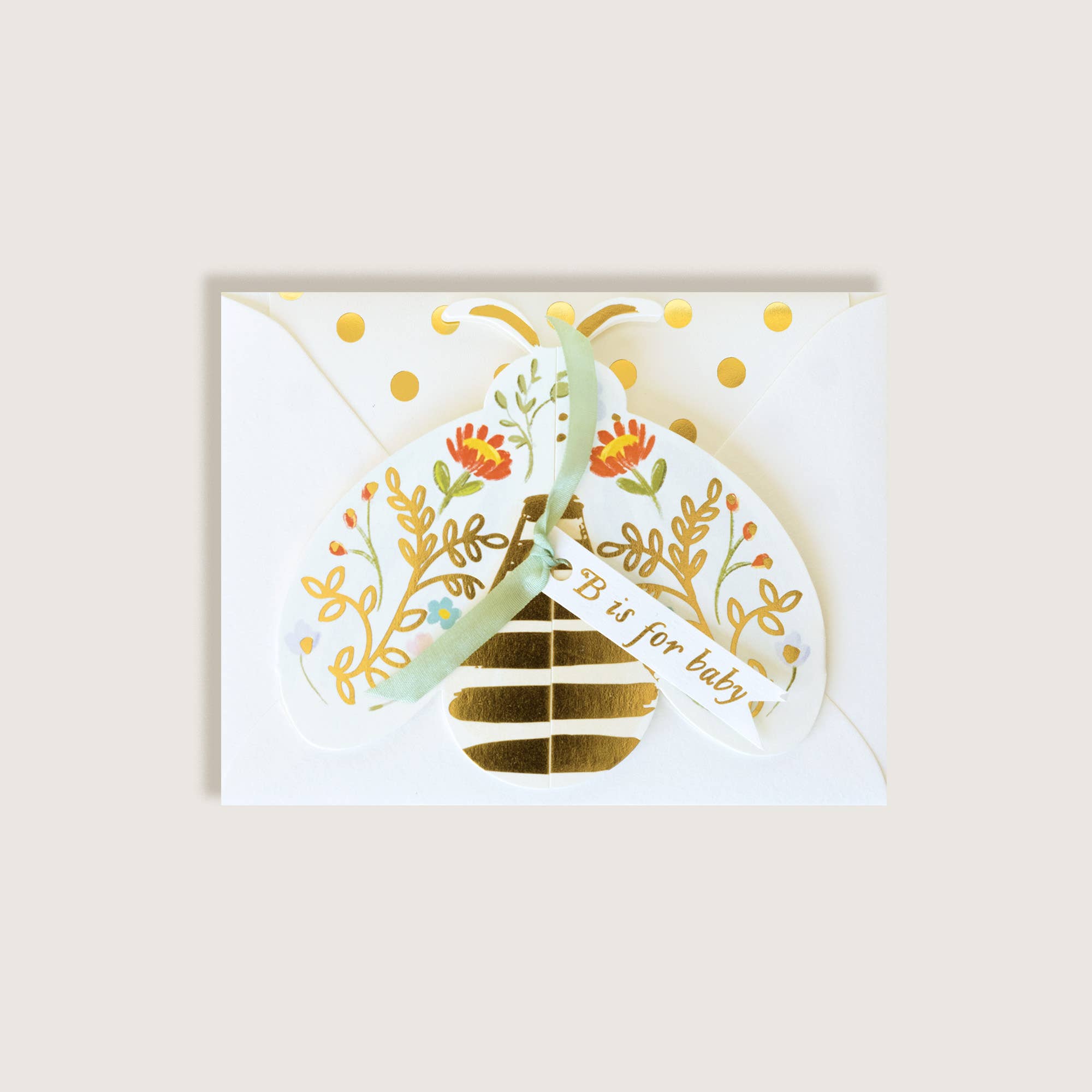Carte de vœux Bee is for Baby - Goldybijoux
