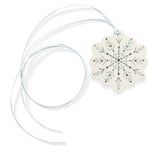 Snowflake gift tag with ribbon, holiday packaging accessory for kids jewelry gifts