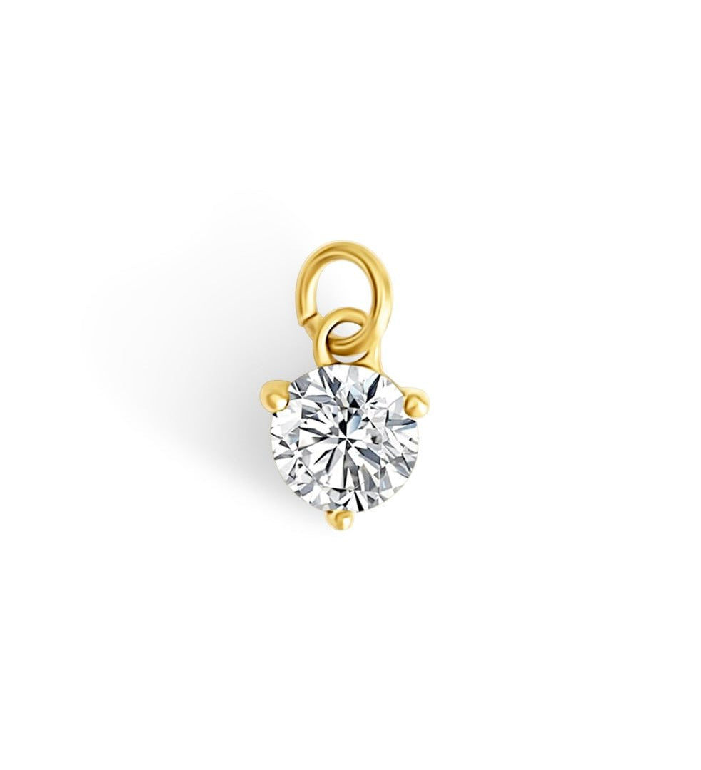 Charm Pierre de naissance – Avril (Zircon clair) - Goldybijoux