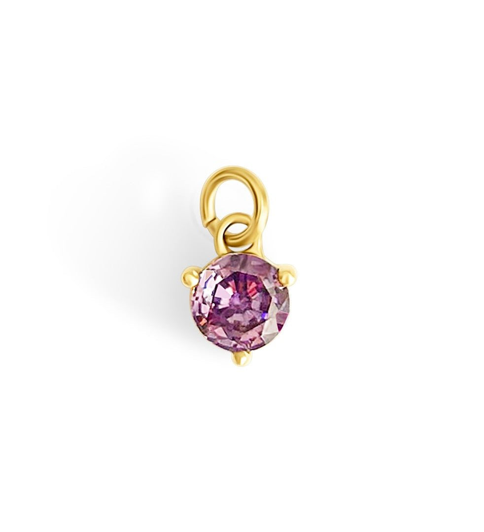 Charm Pierre de naissance – Février (Améthyste) - Goldybijoux