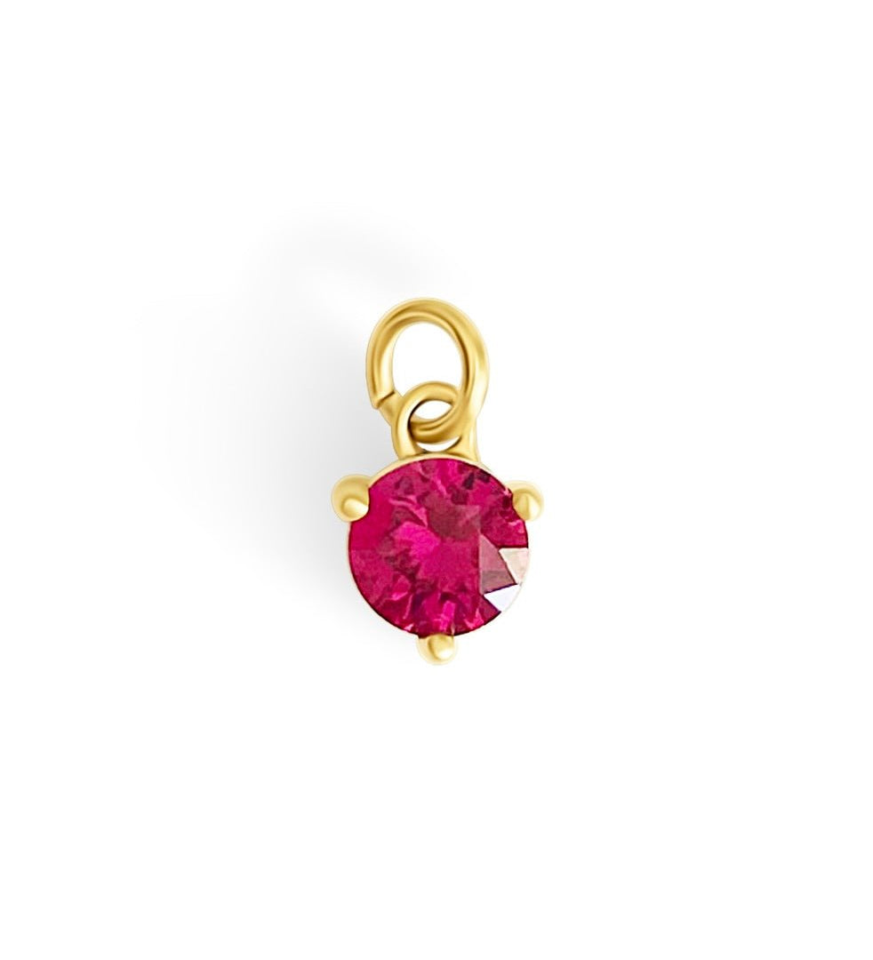 Charm Pierre de naissance – Juillet (Rubis) - Goldybijoux