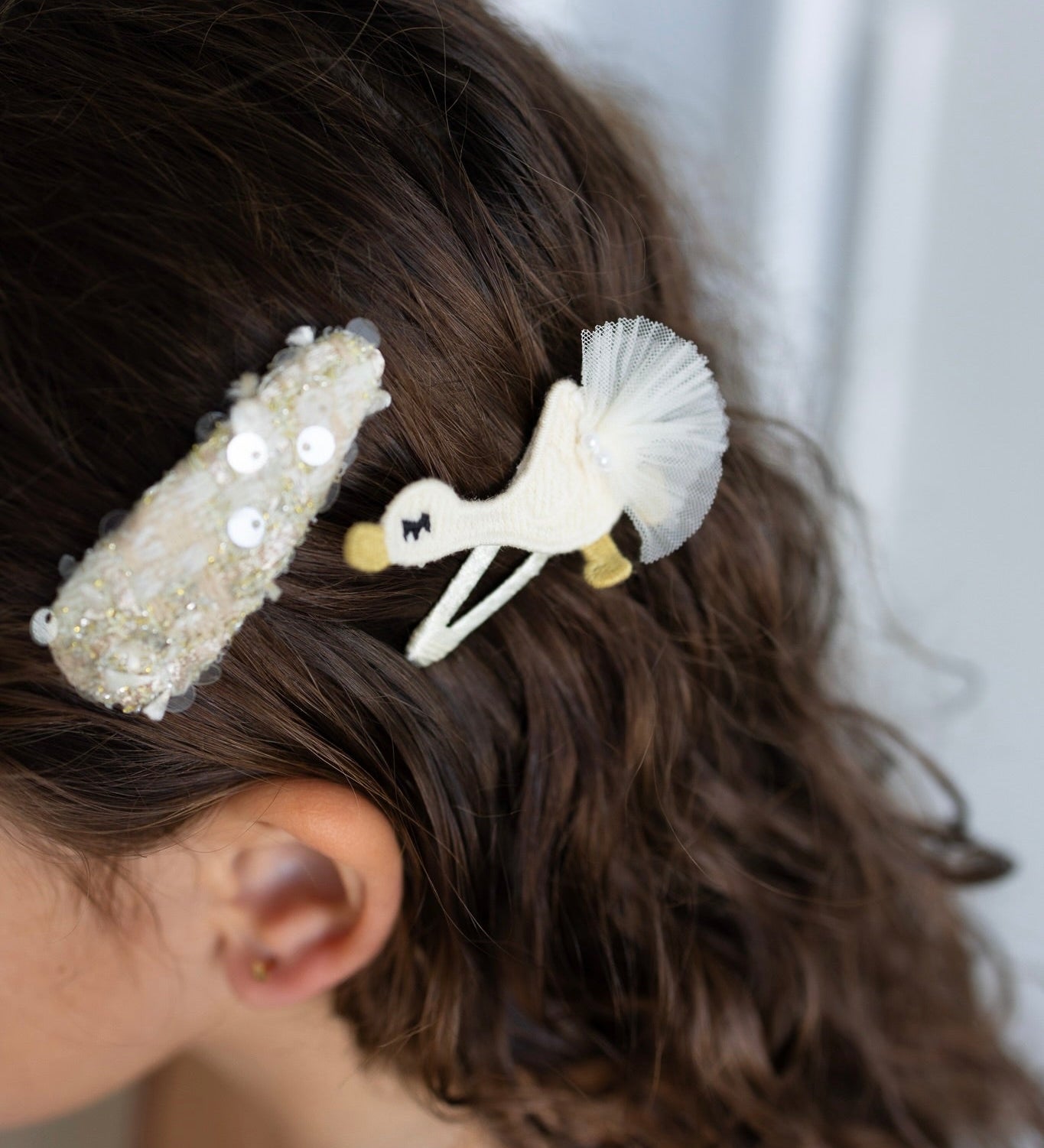 Douce Plume – Set de 2 barrettes - Goldybijoux