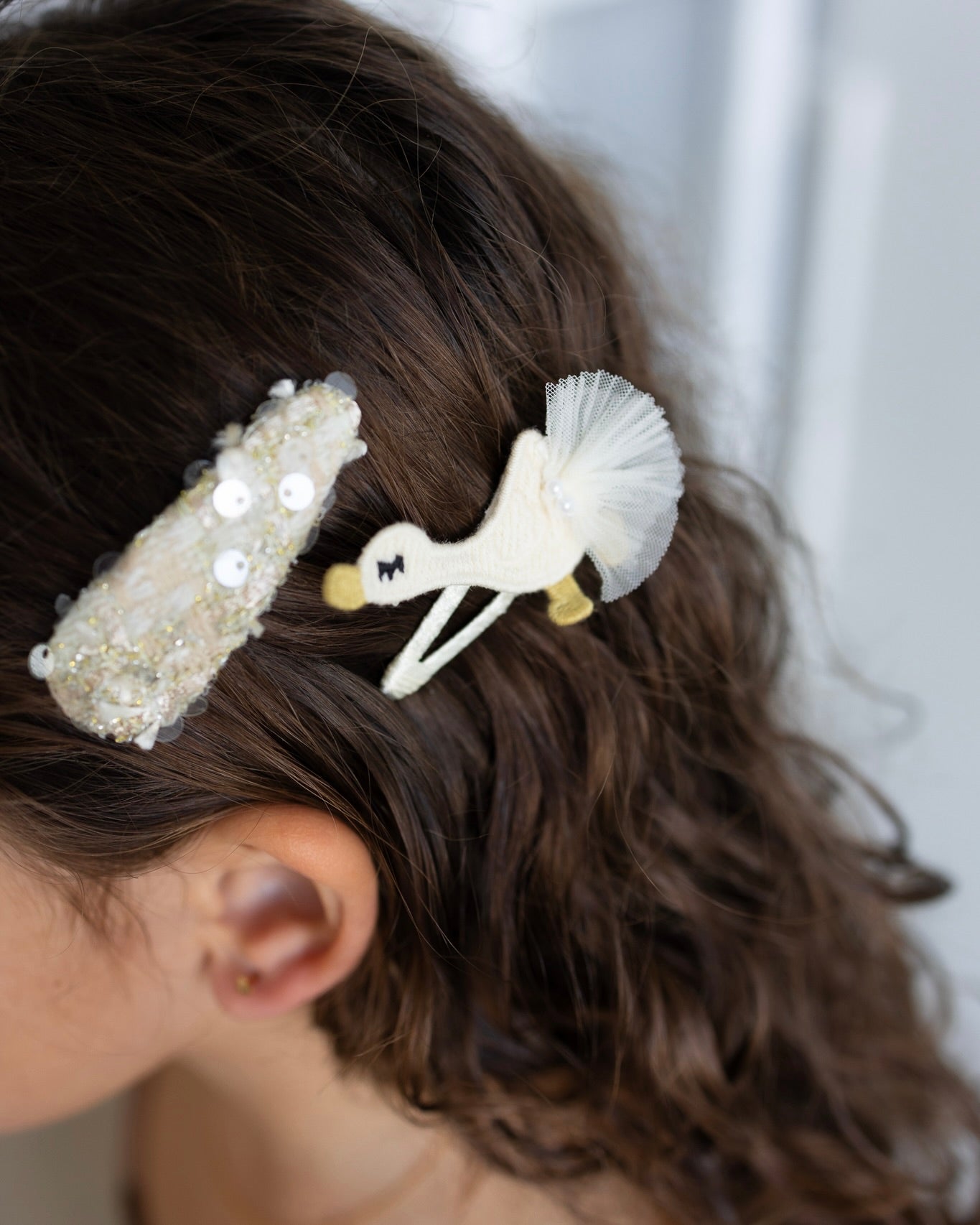 Douce Plume – Set de 2 barrettes - Goldybijoux