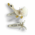 Douce Plume – Set de 2 barrettes - Goldybijoux