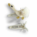 Douce Plume – Set de 2 barrettes - Goldybijoux