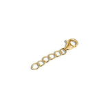 Gold chain extender for kids bracelet or necklace