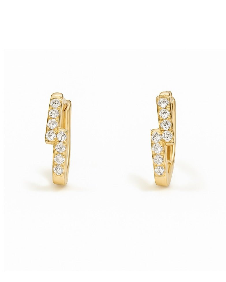 Sterling silver 925 huggie earrings for kids with clear zircon details, lightweight design made for everyday wear