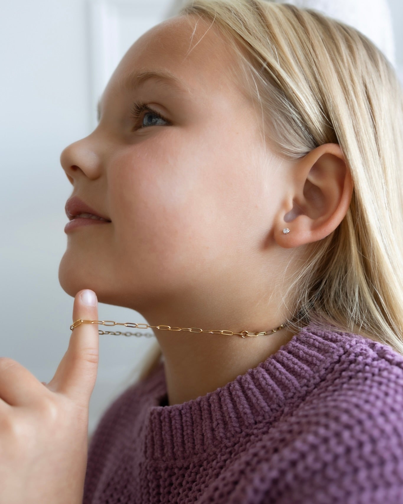 Mini Chaîne Paper Clip – Collier Enfant - Goldybijoux