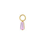 Mini Hoop Charm Baguette Brillante - Goldybijoux