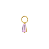 Mini Hoop Charm Baguette Brillante - Goldybijoux