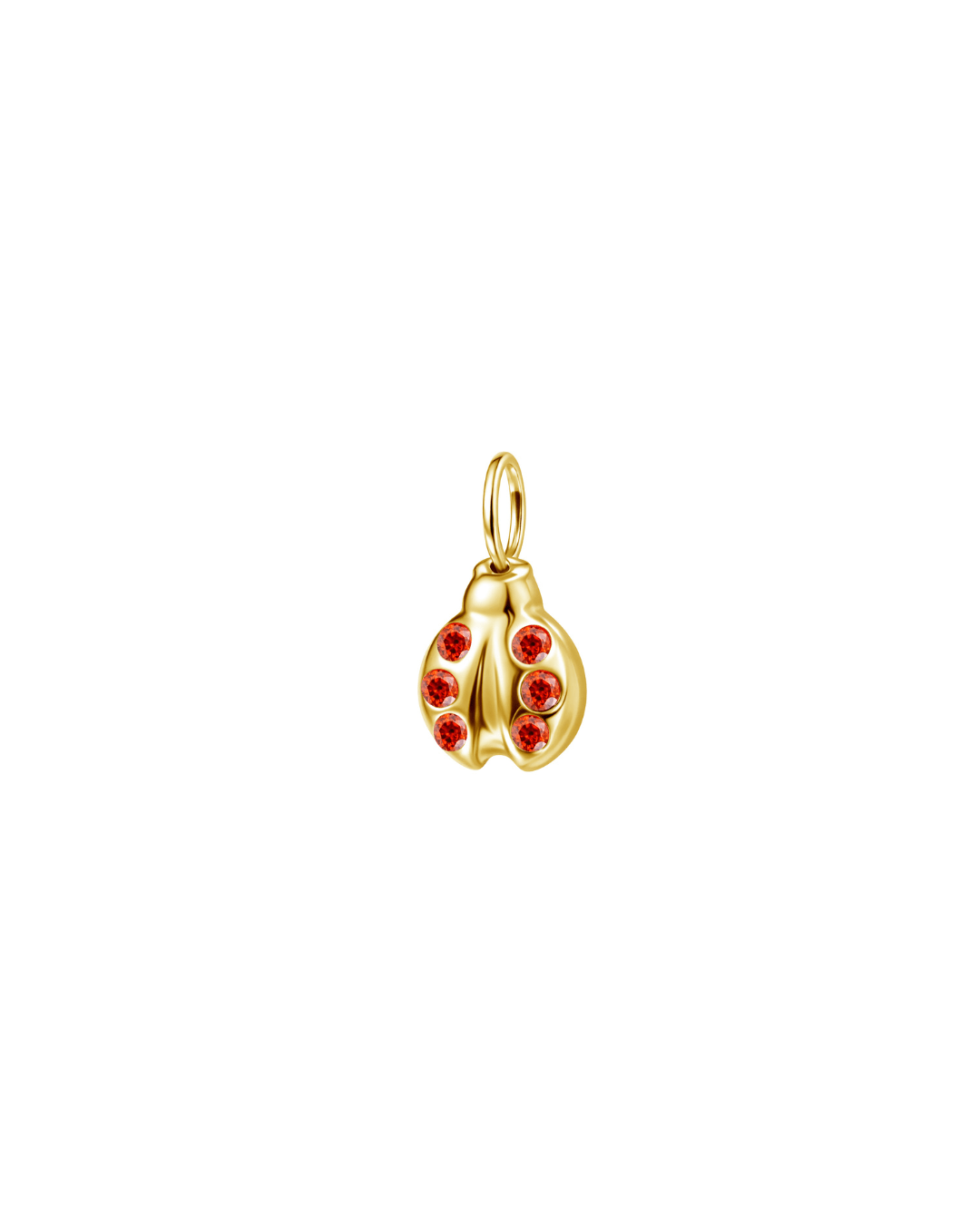 Mini Hoop Charm Coccinelle Brillante - Goldybijoux