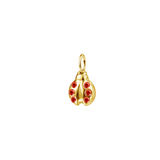Mini Hoop Charm Coccinelle Brillante - Goldybijoux