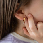 Mini Hoop Charm Duo Brillant - Goldybijoux