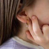 Mini Hoop Charm Duo Brillant - Goldybijoux