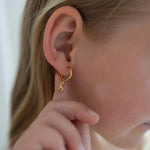 Mini Hoop Charm Girafe - Goldybijoux