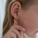 Mini Hoop Charm Girafe - Goldybijoux