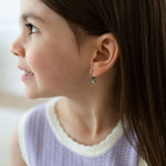 Mini Hoop Charm Losange Brillant - Goldybijoux