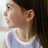 Mini Hoop Charm Losange Brillant - Goldybijoux
