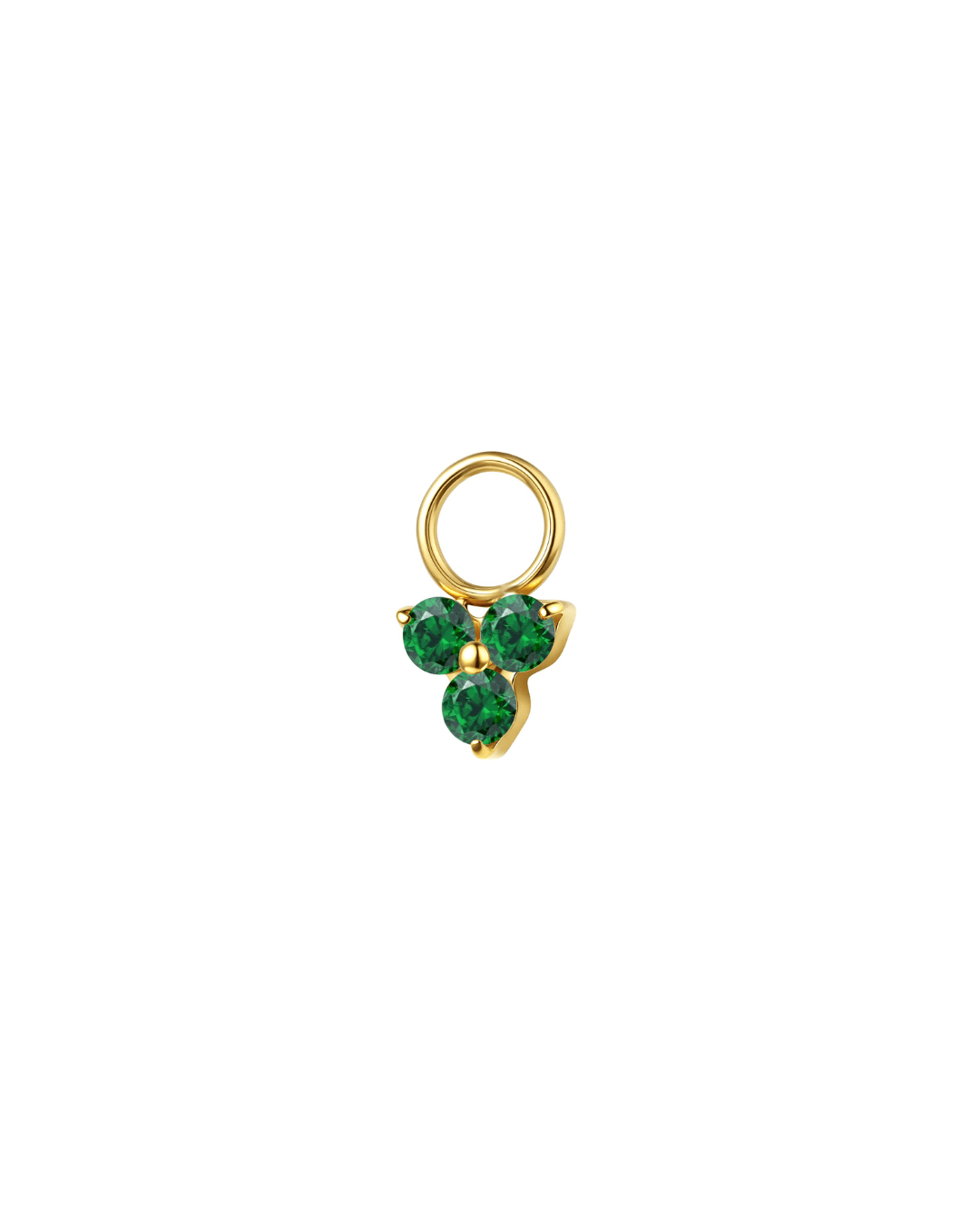 Mini Hoop Charm Trio Brillant - Goldybijoux